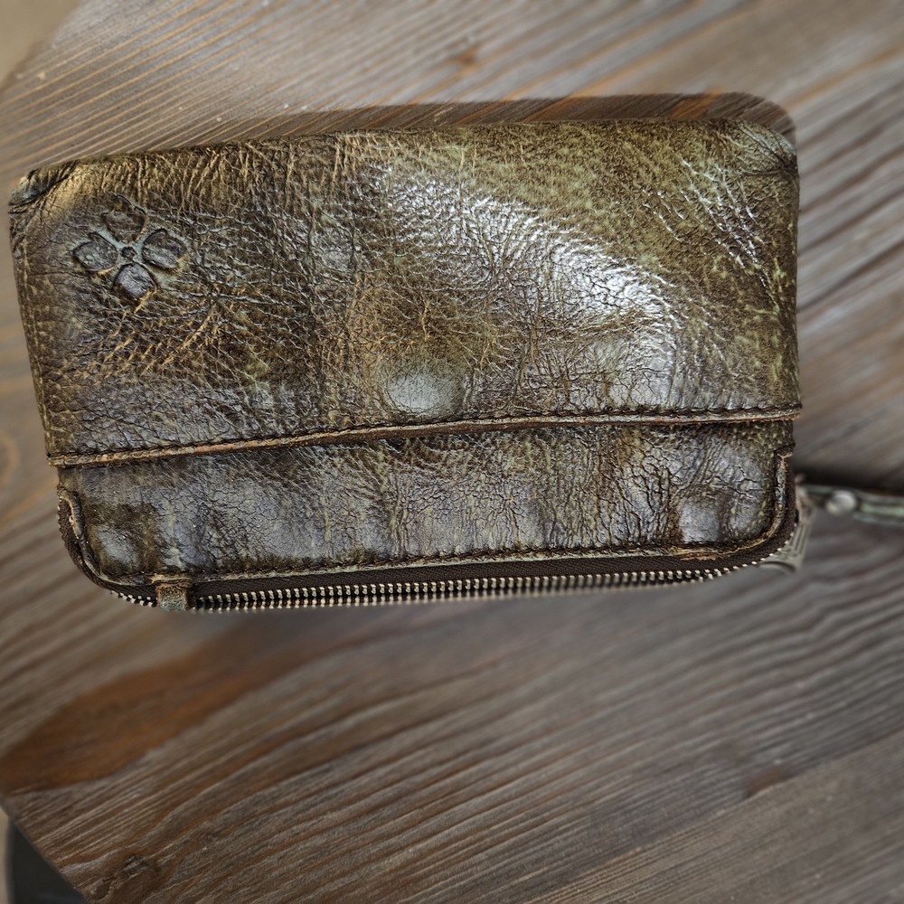 Patricia Nash Brown and Turquoise Embossed Clutch - Picture 2 of 4